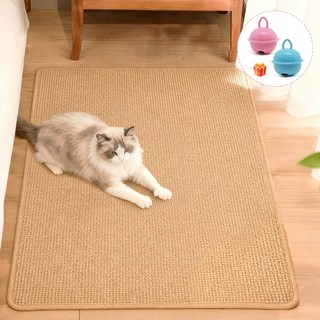 Firina 고양이 스크래쳐 매트 러그형 내구성 강한 캣 스크래처 발톱관리 긁힘방지, 1개, 브라운