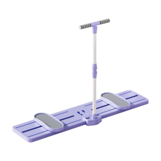 多功能滑雪機滑步機踏步機：健身器材、美腿滑雪機、腹肌訓練器、划船機、搖擺機、健腹板、美腿機、瘦大腿神器、健腹機、滑雪運動機、腳踏機、健走機, 【扶手款 夢幻紫】瘦腰提臀 輕松收納2, 1個