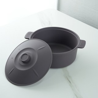 꿈꾸는 리빙 다용도 실리콘 계란찜기 전자레인지 라면용기 특대형 원형 1500ml, 1개, 퍼플그레이