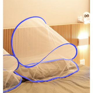 부띠끄38 페이스넷 침대용 얼굴 모기장 텐트 1인용 캠핑, 파랑이