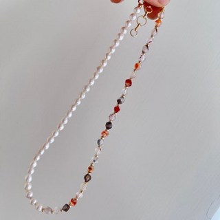 珍珠彩色寶石項鍊