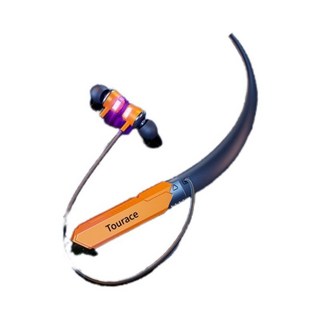 途瑞斯 超續航100H頸掛脖式藍牙耳機 智能降噪通話 入耳運動 男女通用, 超80H大續航【金桔橙】雙麥ENC++4,電競呼吸燈-0.06秒無感延遲-雙模式切