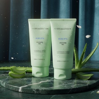 브링그린 핑크알로에 96% 수딩젤, 2개, 300ml