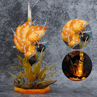 날 요리이치 상현1 코쿠시보 십이귀월 귀멸의 피규어, 가발광 심플 선일쌍두조 높이 약 35cm, 1개