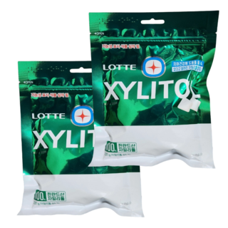 롯데 자일리톨 오리지널 껌 리필 대용량231g x2봉 /자일리톨60% 우리 가족 양치 습관, 231g, 2개