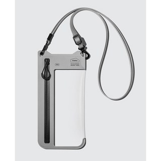 bitplay AquaSeal LiteSleek 全防水輕巧直式手機袋 - 防水包 玩水 出國 旅行, 1個, 水泥灰, 水泥灰