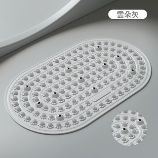 DFMEI 實心液態軟膠指壓板超慢跑加厚耐用家用跑步腳底雙面凸點按摩墊, 灰色軟膠指壓板45*75cm大號:如圖, 1個