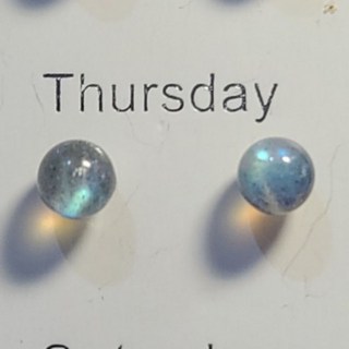 灰月光石拉長石耳針耳環，925銀針月光石天然水晶玉石，簡約時尚設計，襯托溫柔氣質，提升個人魅力