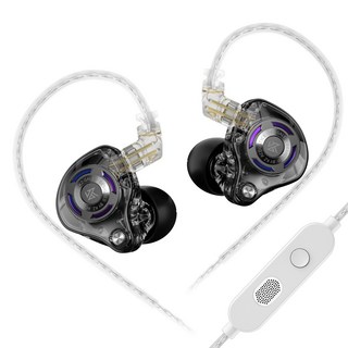 Keephifi KZ Gale 유선 HiFi 이어폰 게이밍 이어폰 IEM 슈퍼라인어 다이나믹 드라이브 음악 모니터 인체공학 헤드셋 커스텀 게이밍 이어버드, 마이크
