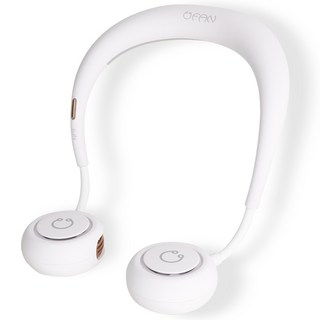 블루아이디 유팬 넥밴드 휴대용 선풍기, 화이트, BI-NF9W