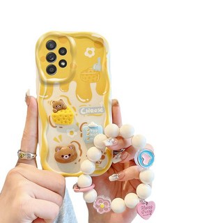 나무나라 갤럭시S23 S22 S21 S20 칼러 웨이브 입체캐릭터 스트랩 젤리케이스 CY271