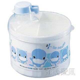 @企鵝寶貝@ KUKU 酷咕鴨 四格奶粉罐/奶粉副食品分裝盒 (KU5310), 1個, 藍色