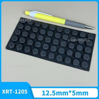 自粘式橡膠腳墊 桌椅腳墊 減震墊 儀器墊腳 機箱防滑防撞墊 黑色, XRT1205【12*5mm】50粒, 1個