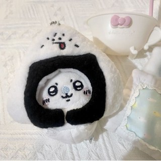 ちいかわ Chiikawa 日本 吉伊卡哇 可愛毛絨頭套掛件 10cm 吉伊卡哇系列 飯團聖誕樹衣套, 1個, 【10cm娃用】只有頭套,一件裝【聖誕樹系列】