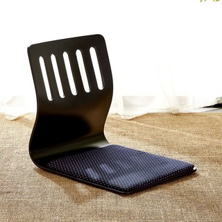 榻榻米椅 床上座椅 懶人椅 無腿椅 日韓靠背椅 飄窗椅 和室椅, 1個, 五孔布墊黑胡桃