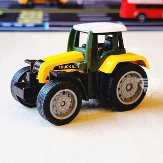 農場車玩具車四色可選 農用拖拉機 農夫車 合金仿真小汽車, 黃色, 1個