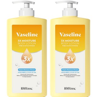 바세린 3X 모이스처 바디로션 1+1 대용량 고보습 텐블랑, 2개, 1L