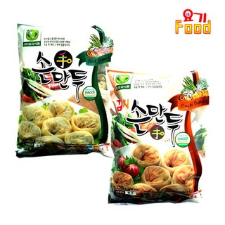 엄지식품 엄지 김치손만두 1.2kg + 고기손만두1.2kg, 1개, 2.4kg