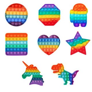 루아르모 푸쉬팝 버블 팝잇 2종 세트, 하트. 어몽어스, 1개