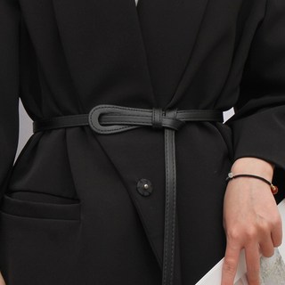 Aransia 코트 원피스 슬림 매듭 벨트