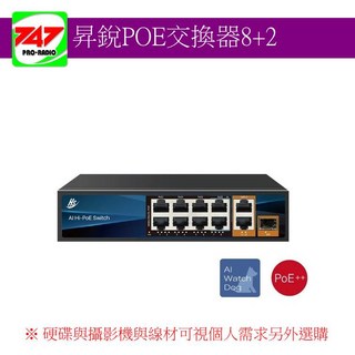 昇銳 8 2 PoE 交換器 HS-PSW802 無線電, 1個