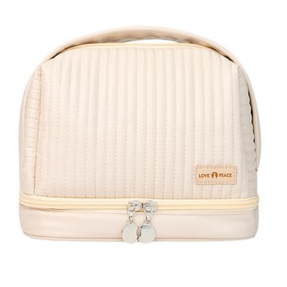 Gooday 蛋糕化妝包 可愛造型 柔軟材質 旅行收納必備, 1個, 【吐司】化妝包