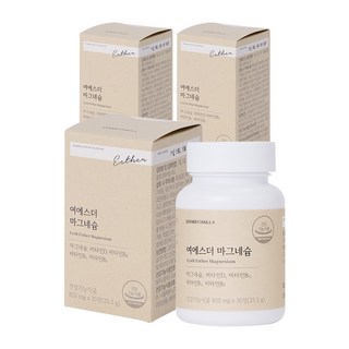 [본사직영] 여에스더 마그네슘 (신경/근육 마그네슘 & 에너지/활력 비타민B군) 국민영양 프로젝트, 30정, 3개