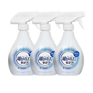 페브리즈 370ml 향균플러스 깨끗한향 3개 99.9% 항균 섬유탈취제 신제품 냄새제거 리