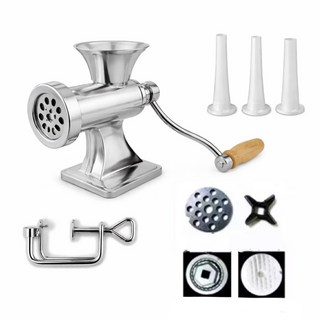 手動絞肉機灌腸機多功能料理機：家用絞肉、香腸灌製、麵條製作一機搞定, 46型/鎖桌邊All in全配, 1個