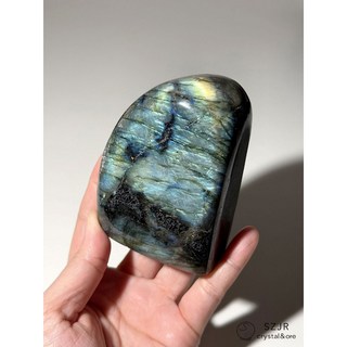 石至晶日 天然虹彩光暈拉長石擺件 L18 超強虹彩效應 提高靈性 水晶擺件 風水擺件 玄關水晶擺設