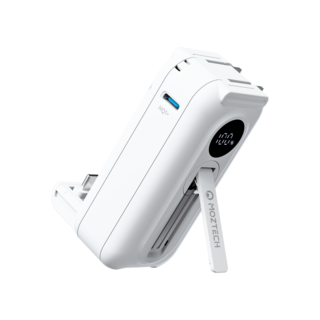 MOZTECH墨子科技太空艙輕巧多功能口袋行動電源，迷你便攜手機支架二合一, 白色,Type-C (保固一年), 1個