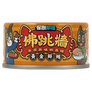 LitoMON 怪獸部落 成幼貓 佛跳牆 澎派美味四喜罐, 黃金鮮鮪, 80g, 6罐
