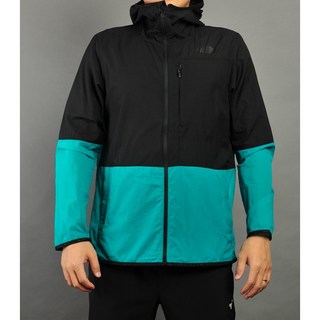 The North Face 男 防風兜帽外套 綠黑 -7折特價
