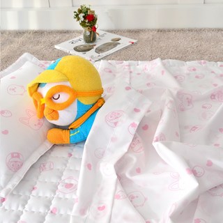 시은데코 뽀로로 쿨 듀라론 냉감 배덮개이불세트 (배덮개이불 + 유아패드 + 베개커버 + 솜), 핑크