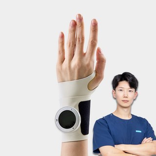 본사 공식 레이디랩 텐스온 손목 마사지기 TENS+EMS 보호대 아대 안마 무선 저주파 전자파 안심 인증, 디바이스 + 보호대 + 마그네슘 마사지겔 1세트