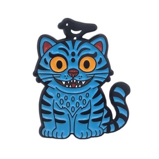 까치호랑이 뺏지 호작도 민화 캐릭터 핀타입 케이팝 굿즈 호랑이 뱃지(파란색)