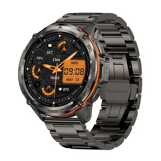 듀얼 주파수 GPS 5ATM 방수 IP69K 10가지 군사 인증 AMOLED 디스플레이 블루투스 통화 기능을 갖춘 KOSPET TANK T3 Ultra 스마트워치, GPS + 블루투스, 3.63cm, black n strap