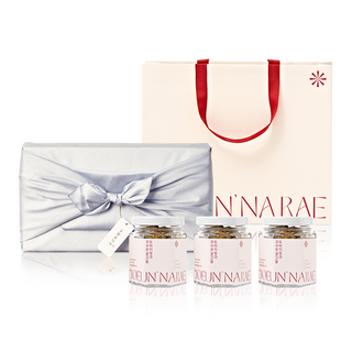 조은나래 콩고물 도라지정과 선물 세트 80g X 3개입, 3개, 사랑박스-예드림(콩고물도라지정과240), 보자기포장(연한파랑)