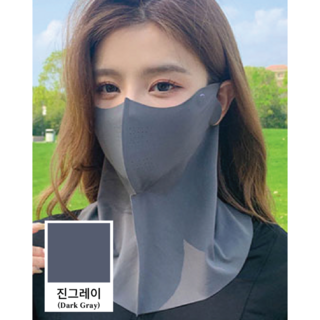 보담다 자외선차단 골프용 햇빛가리개 냉감 쿨마스크, 다크그레이, 1개, 1개입