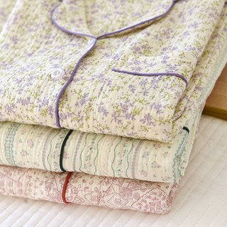 고급 순면 로맨틱 꽃 잠옷 세트 3컬러