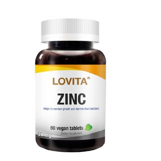 Lovita愛維他 胺基酸螯合鋅30mg(60顆/瓶) 素食配方 好吸收 提升保護力, 1個, 60顆