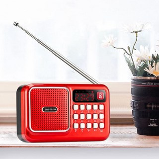 Retro 충전식 USB SD카드 음악재생 MP3 어르신 라디오 스피커, 단품