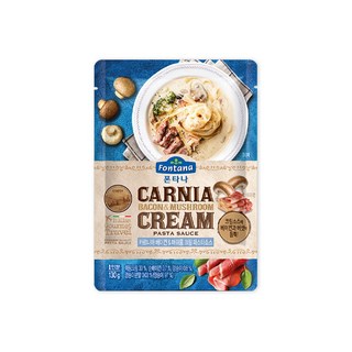 폰타나 카르니아 베이컨 머쉬룸 크림 파스타소스, 130g, 1개