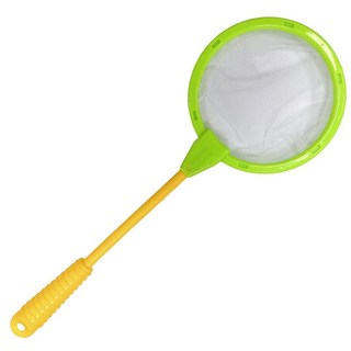 夜市撈金魚玩具, 長柄撈不破網(黃綠配色), 1個