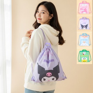 산리오 정품 조리개 가방+/학원 신발주머니 캠핑 화장품 남자 여자 옷 책가방보조 여행 해외여행