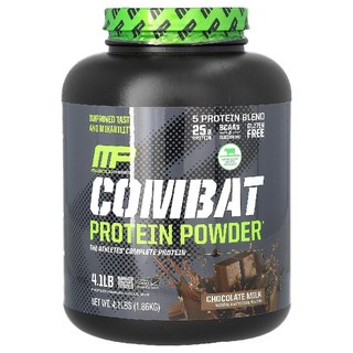 MusclePharm (머슬 팜) Combat Protein Powder 바나나 크림 1 81kg(4lb), 1.86kg, 3개