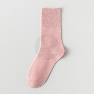 【MYWA】日系糖果色女生長襪 堆堆襪 素色棉襪 精梳棉細針純棉 日系穿搭 W72