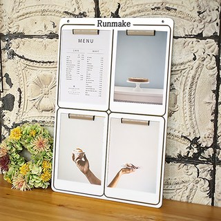 런메이크 스타일리쉬 메모보드 54종-클립 알림판 게시판, 추가구성_메모보드(전용)받침대