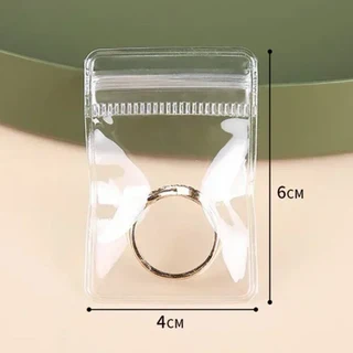 공병두꺼운 PVC 쥬얼리 패키지 가방 투명 산화 방지 귀걸이 펜던트 팔찌 디스플레이 자체 밀봉 파우치