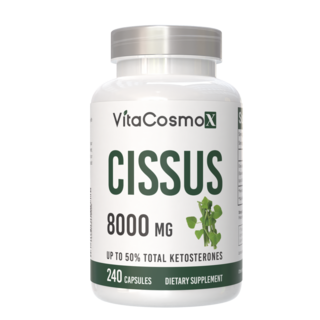 미국직배송 VitaCosmoX 시서스 추출물 Cissus 고함량 고농축 8000mg 케토스테론 50% 시서스캡슐 시서스 가루 분말, 1개, 240정